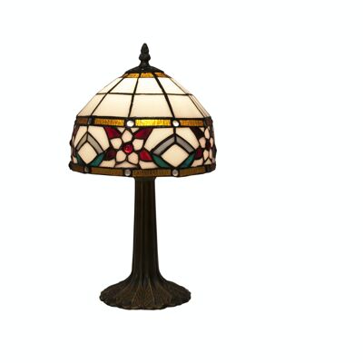 Small desktop table base with Tiffany lampshade diameter 20cm Museum Series LG286800P