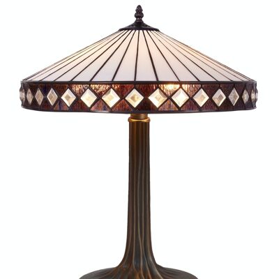 Lampada da tavolo Tiffany base albero Illumina Serie D-45cm LG290300M