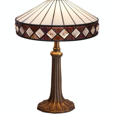 Lampada da tavolo Tiffany base albero Illumina Serie D-30cm LG290600P