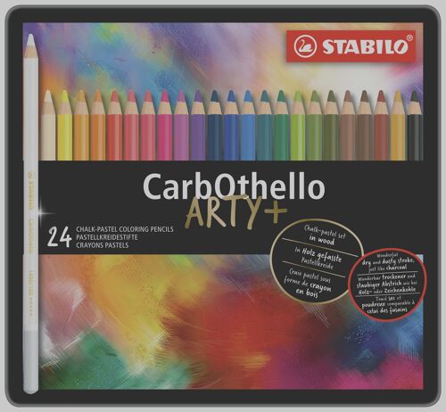 Cayons pastel - Boîte métal x 24 STABILO CarbOthello ARTY+