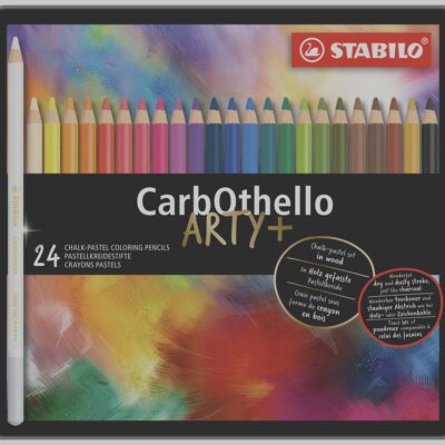 Cayones pastel - Caja metálica x 24 STABILO CarbOthello ARTY+