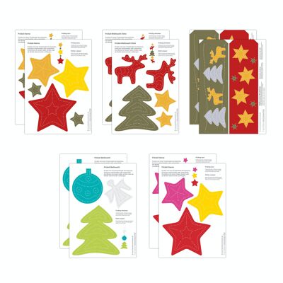 Christmas templates - 10 sheets