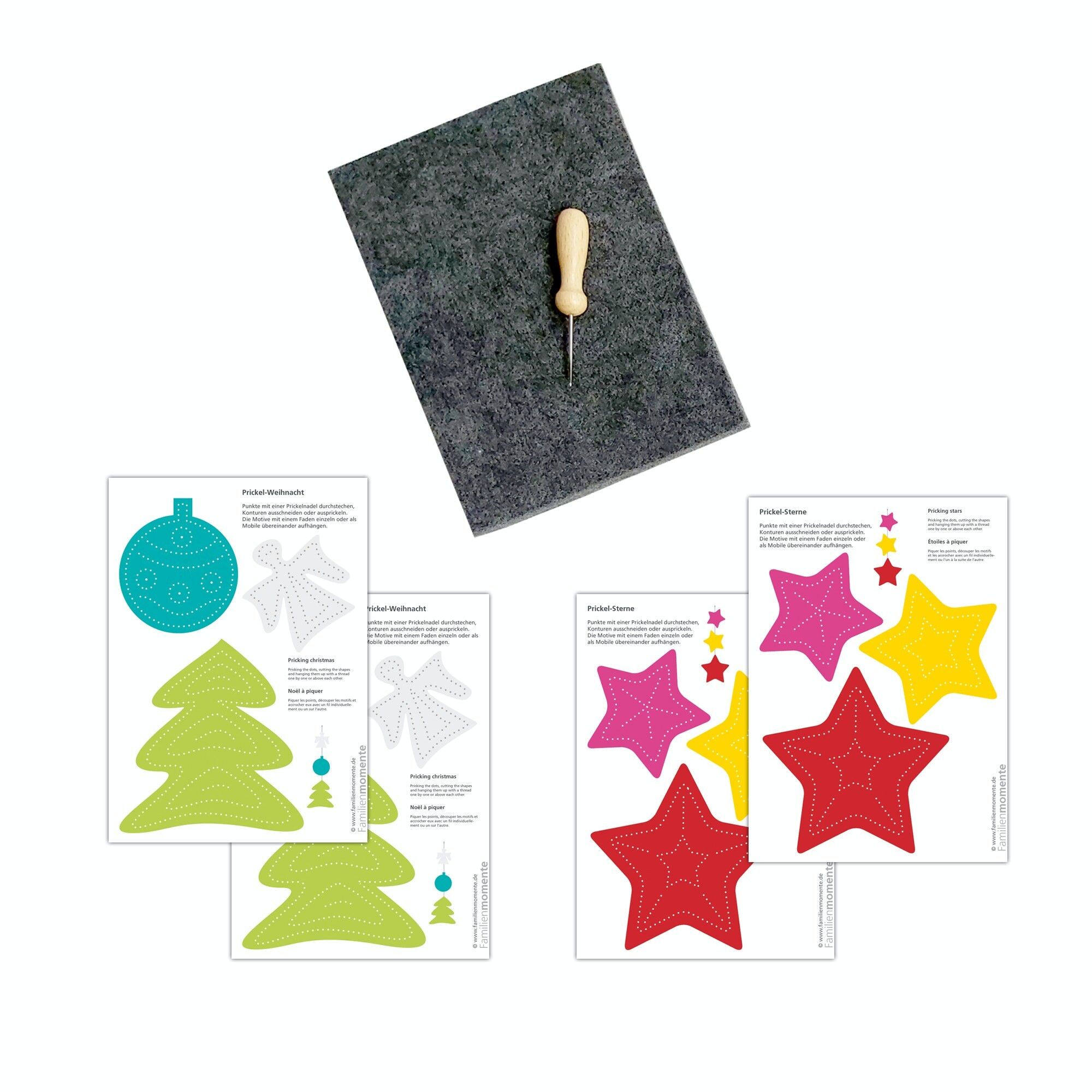 Conjunto de manualidades de ángel navideño