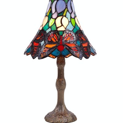 Lampada da tavolo Tiffany base a forma di Farfalla Serie D-25cm LG207580