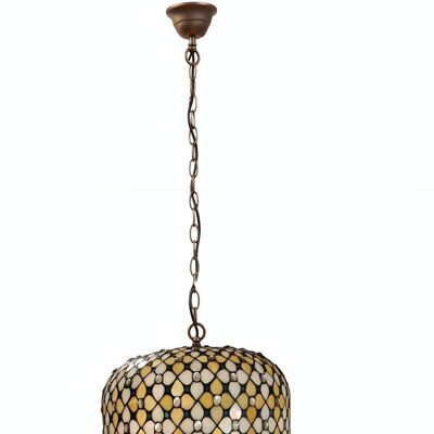 Medium Tiffany ceiling pendant with chain diameter 30cm Queen Series LG213499