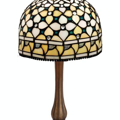 Lampada da tavolo Tiffany base trifoglio Queen Serie D-20cm LG213870