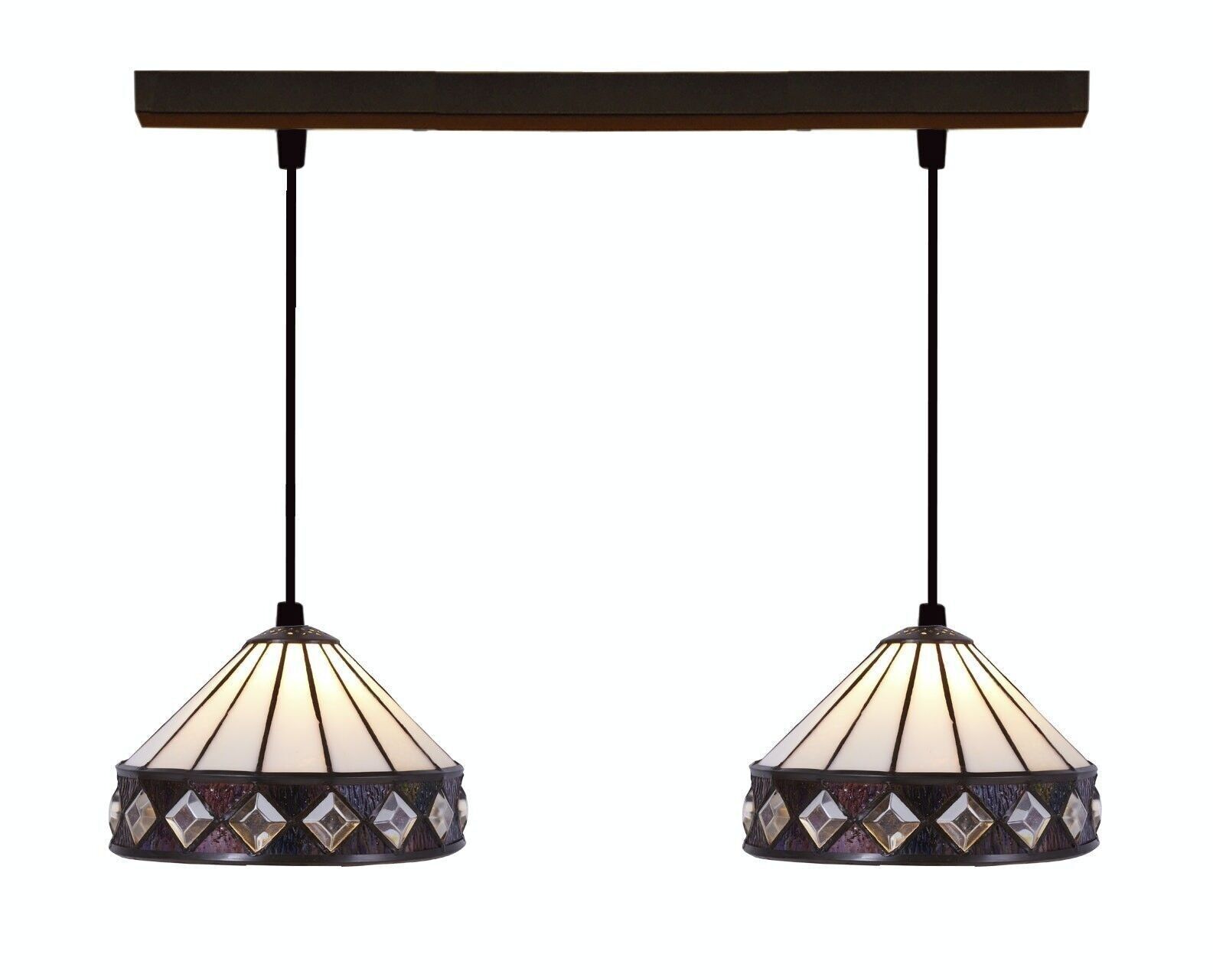 Colgante de techo Tiffany regleta Serie Ilumina D-20cm x2 LG291002