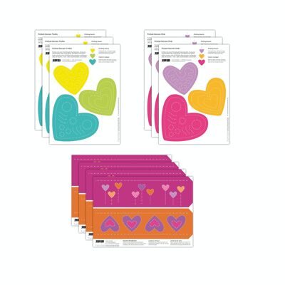 Prickly templates hearts - 10 sheets