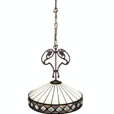 Pendant with Tiffany cast iron ornament Ilumina Series D-30cm LG290466