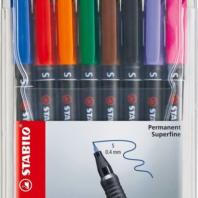 Stylos-feutres - Pochette x 8 STABILO OHPen permanent 0,4 mm