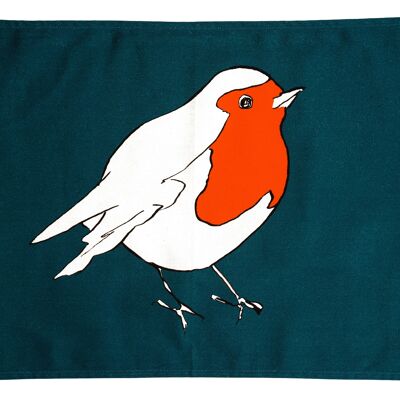 Colour Tea Towels - Blue Robin