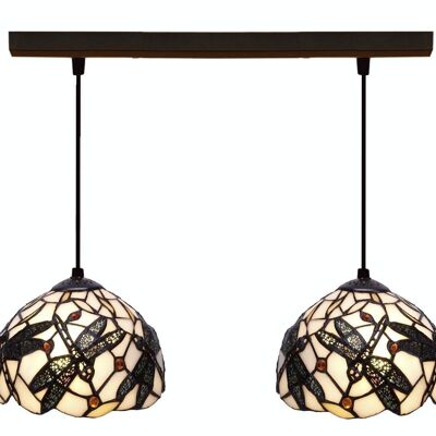 Striscia pendente soffitto Tiffany Pedrera Serie D-20cm x2 LG224802