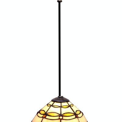 Ceiling pendant smaller diameter 20cm with cable Tiffany Ivory Series LG225700