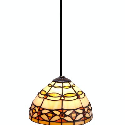 Ceiling pendant smaller diameter 20cm with cable Tiffany Ivory Series LG225700