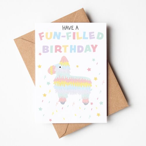 Pinata Birthday Card