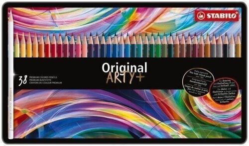 Crayons de couleur - Boîte métal x 38 STABILO Original ARTY+