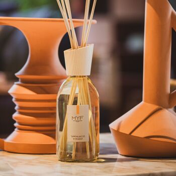 Fabriqué en Italie Diffuseur Parfum de Maison 100-250-500 ml Bois de Santal & Orange Diffuseur d'Ambiance 3