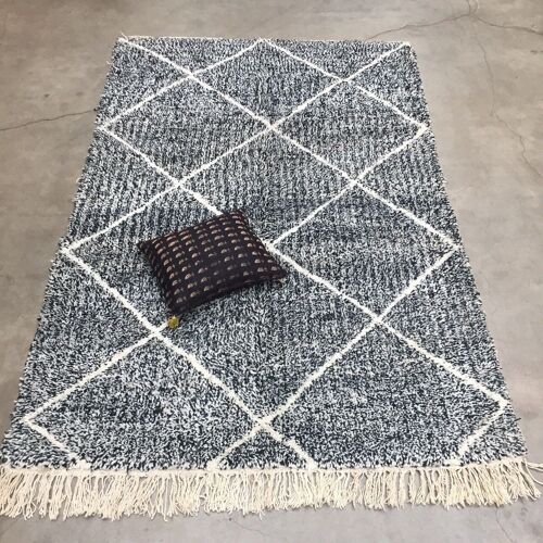 Tapis Beni Ouarain - Gris Losange