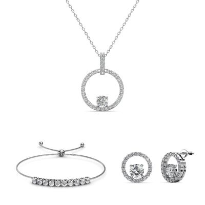 Mia Amory Sets - Silver and Crystal