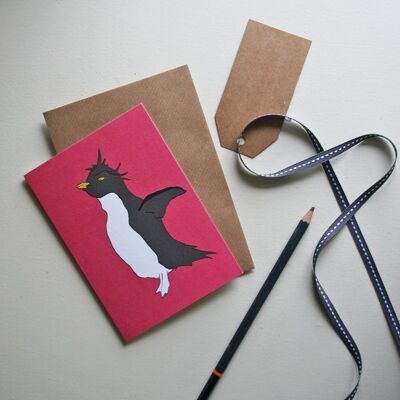 Pinguino Pink Card - Carta singola
