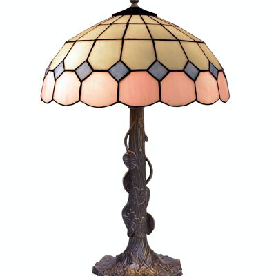 Foma base table lamp with Tiffany screen diameter 40cm Pink Series LG281320