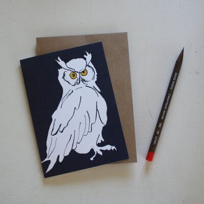 Carte Hibou - Carte unique