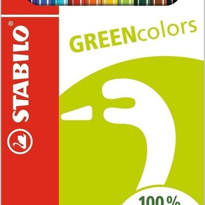 Lápices de colores - Estuche de cartón x 12 STABILO VERDEcolors