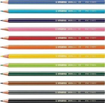 Crayons de couleur - Etui carton x 12 STABILO GREENcolors 4