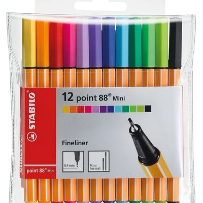 Felt-tip pens - Pouch x 12 STABILO point 88 Mini
