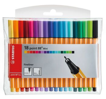 Stylos-feutres - Pochette x 18 STABILO point 88 Mini 1