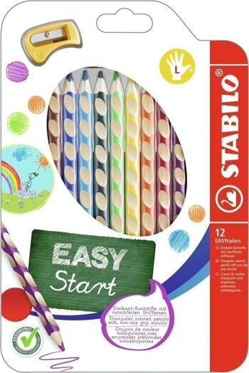 Crayons de couleur - Etui carton x 12 STABILO EASYcolors gaucher 1