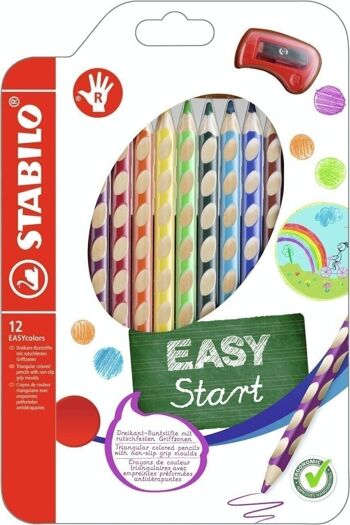 Crayons de couleur - Etui carton x 12 STABILO EASYcolors droitier 1