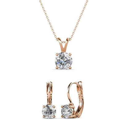 Round Vernice Sets - Rose Gold and Crystal