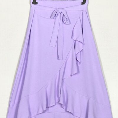 Ruffle midi skirt