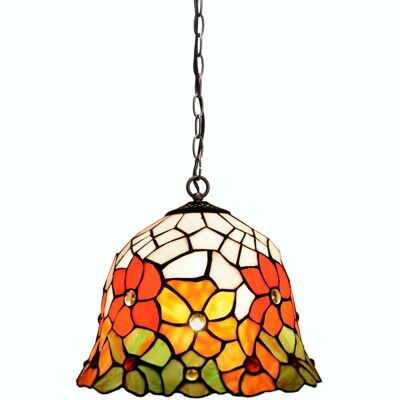 Ceiling pendant with chain and Tiffany screen diameter 40cm Bell Series LG282499