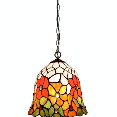 Ceiling pendant with chain and screen Tiffany diameter 20cm Bell Series LG282799