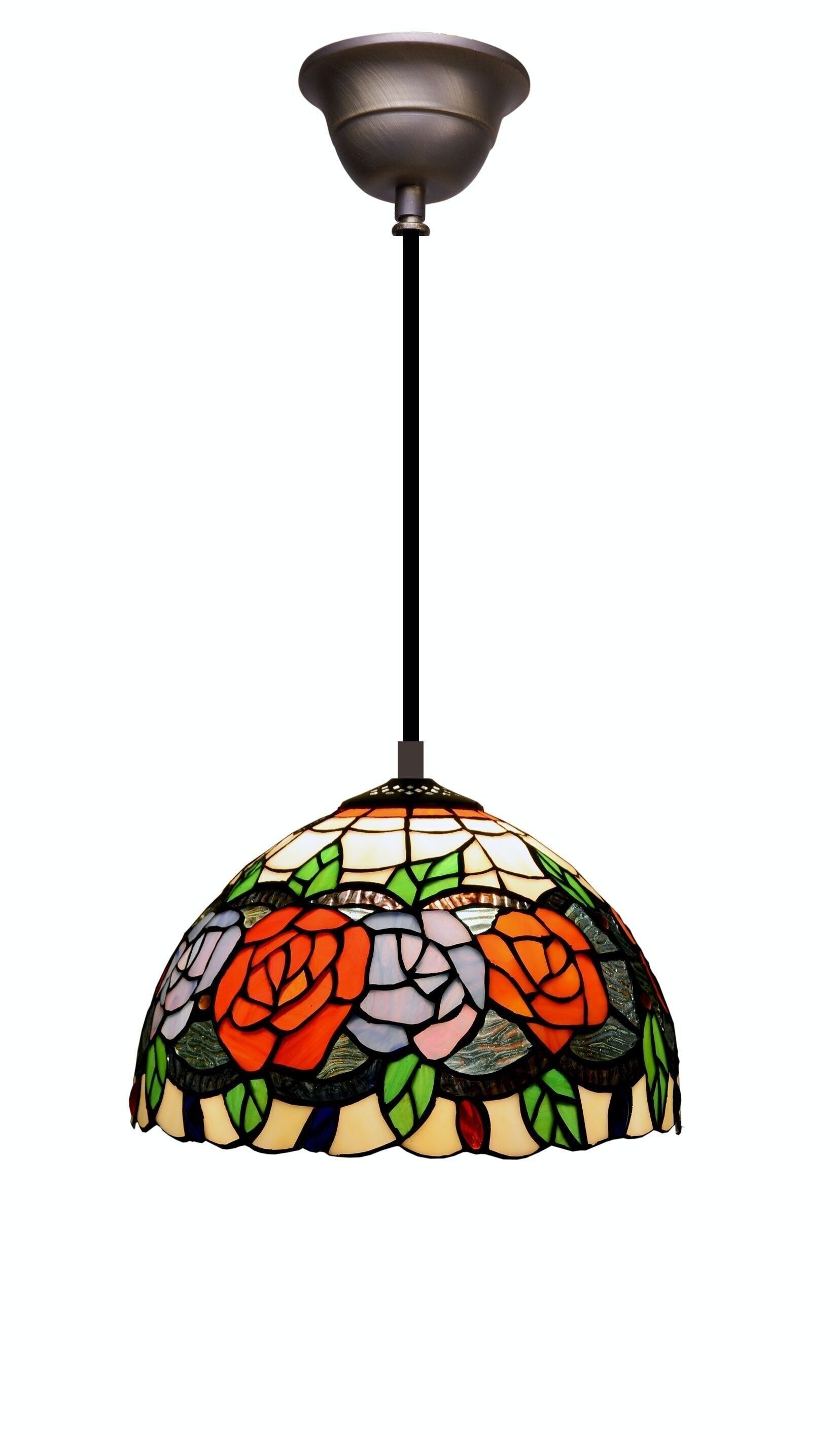 Anhänger mit Kabel Tiffany-Serie Rosy D-30cm LG283400