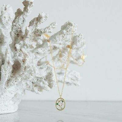 Gold Plated Sterling Silver Star Sign Pendant - Capricorn