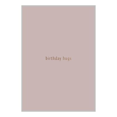 BIRTHDAY HUGS postcard