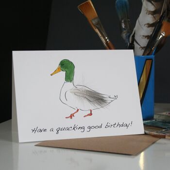 Carte de canard d'anniversaire