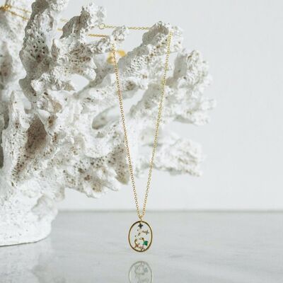 Ciondolo segno zodiacale in argento sterling placcato oro - Vergine