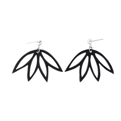 Lotus Recycle Rubber Earrings