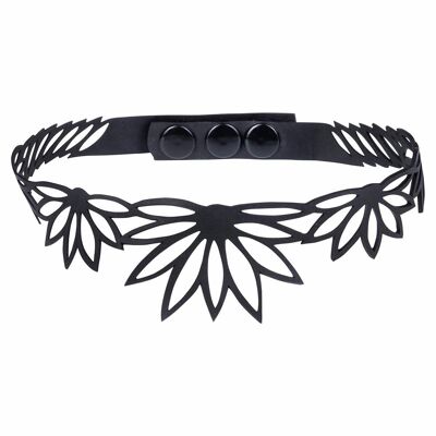 Lotus Recycled Rubber Statement Choker