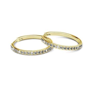 Parures Chic Circle Hoop - Doré et Cristal 4