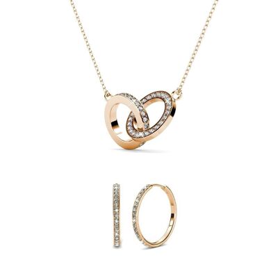 Chic Circle Twin Sets - Rose Gold and Crystal