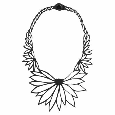 Lotus-Statement-Halskette aus recyceltem Gummi