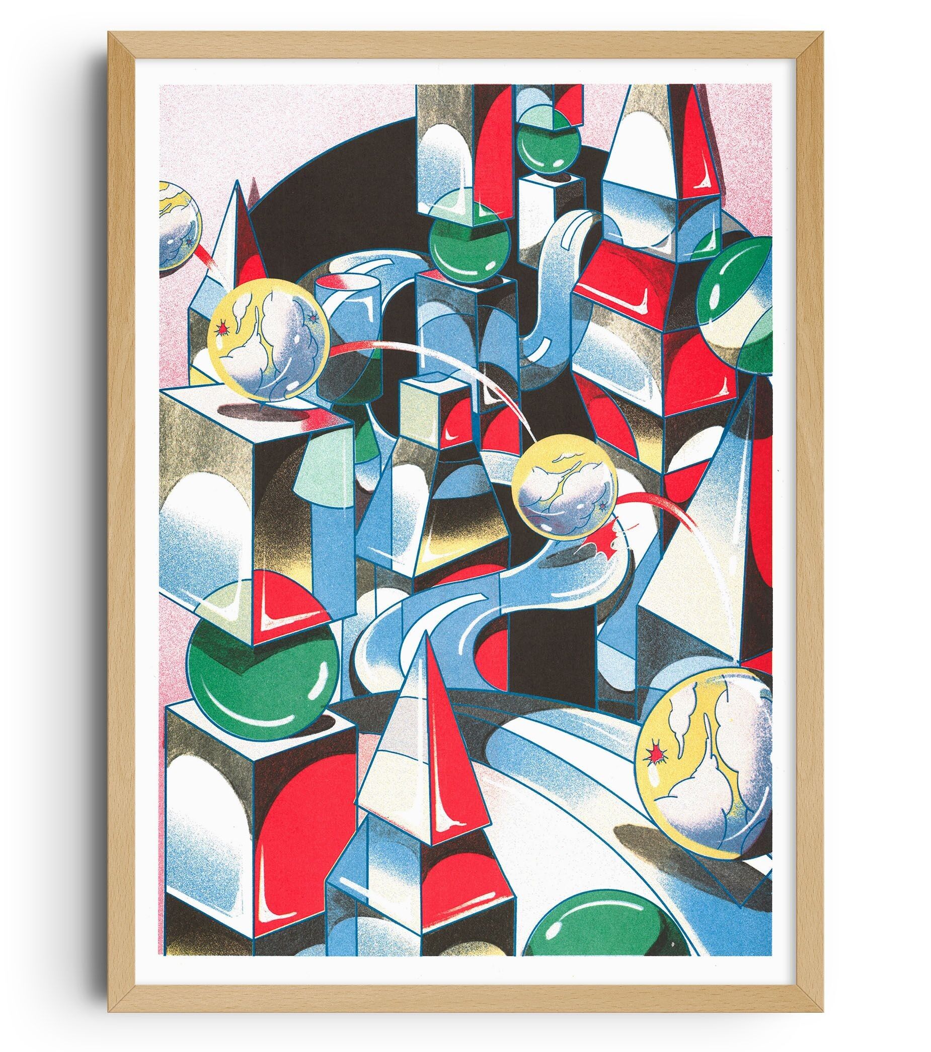 Poster - Beya Panicha - Cubism Town Night