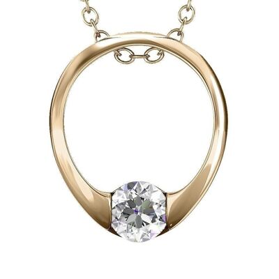 Mini-Ring-Anhänger – Gold und Kristall