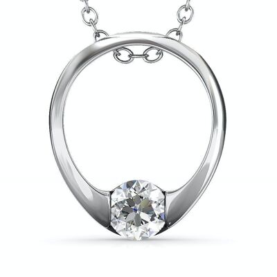 Mini-Ring-Anhänger – Silber und Kristall
