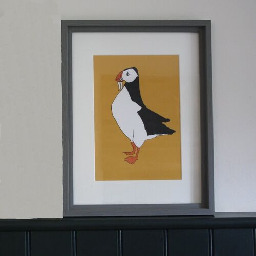 Puffin Giclee Print - Framed